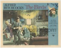 1a0706 BIRDS LC #7 1963 Alfred Hitchcock, Rod Taylor & Tippi Hedren attacked inside house!