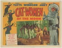 1a0767 CAT-WOMEN OF THE MOON LC 1953 cool border art, plus astronauts surrounding huge spider!