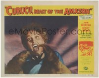 1a0777 CURUCU, BEAST OF THE AMAZON LC #6 1956 best c/u of monster's claw attacking Beverly Garland!