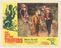 1a0778 DAY OF THE TRIFFIDS LC #6 1962 Howard Keel standing with rifle with plant aliens behind him!