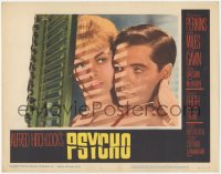1a0675 PSYCHO LC #1 1960 great close image of Janet Leigh & John Gavin by window with shadows!