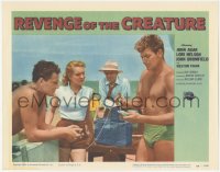 1a0686 REVENGE OF THE CREATURE LC #2 1955 great c/u of guys in swimsuits injecting clam with serum!