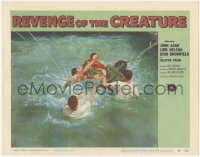 1a0685 REVENGE OF THE CREATURE LC #3 1955 four men in water tie up the monster with rope!