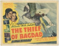 1a0872 THIEF OF BAGDAD LC 1940 Conrad Veidt, June Duprez, Genie Rex Ingram, Sabu, pegasus art, rare!