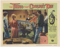 1a0875 THING THAT COULDN'T DIE LC #8 1958 top cast surrounding the monster kneeling by coffin!