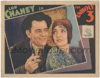 1a0880 UNHOLY 3 LC 1930 best close up of smoking Lon Chaney smiling at Lila Lee, ultra rare!