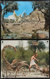 1a1862 CLASH OF THE TITANS 5 color 17.75x23 stills 1981 w/Harryhausen special effects!