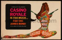 1a0213 CASINO ROYALE pressbook 1968 all-star James Bond spy spoof, sexy Robert McGinnis art!