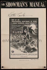 1a0617 CURSE OF THE UNDEAD signed pressbook 1959 by Kathleen Crowley, great art by Reynold Brown!