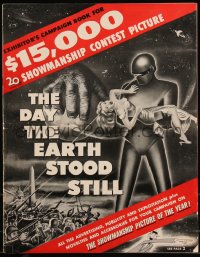 1a0214 DAY THE EARTH STOOD STILL pressbook 1951 classic art of Gort & Patricia Neal, includes herald!