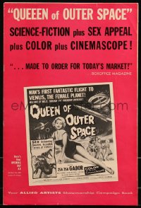 1a0220 QUEEN OF OUTER SPACE pressbook 1958 Zsa Zsa Gabor on Venus, science fiction & sex appeal!