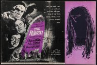 1a0651 RAVEN pressbook 1963 art of Boris Karloff, Vincent Price & Peter Lorre by Reynold Brown!