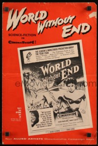 1a0669 WORLD WITHOUT END pressbook 1956 includes large image of the Alberto Vargas six-sheet!