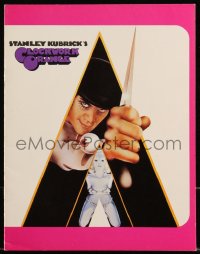 1a0527 CLOCKWORK ORANGE English souvenir program book 1972 Stanley Kubrick classic, Malcolm McDowell