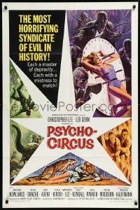 1a1327 PSYCHO-CIRCUS 1sh 1967 most horrifying syndicate of evil, art of sexy girl terrorized!