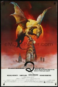 1a2600 Q 1sh 1982 Winged Serpent Quetzalcoatl, Michael Moriarty, Candy Clark!