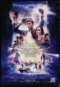 1a2603 READY PLAYER ONE advance DS 1sh 2018 Steven Spielberg, cast montage by Paul Shipper!