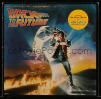 1a0590 BACK TO THE FUTURE soundtrack record 1985 art of Michael J. Fox & Delorean by Drew Struzan!
