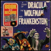 1a0601 STORY OF DRACULA THE WOLFMAN & FRANKENSTEIN record 1975 includes full-color comic book!