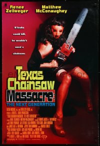 1a2611 RETURN OF THE TEXAS CHAINSAW MASSACRE 1sh R1996 Matthew McConaughey, wacky image!