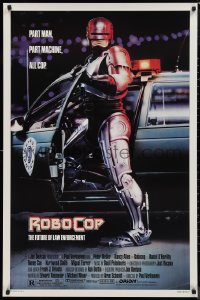 1a2616 ROBOCOP 1sh 1988 Paul Verhoeven, full-length cyborg policeman Peter Weller by Mike Bryan!