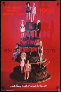 1a2340 ROCKY HORROR PICTURE SHOW 25x38 video poster R1990 classic, cool Barbie Dolls on cake image!