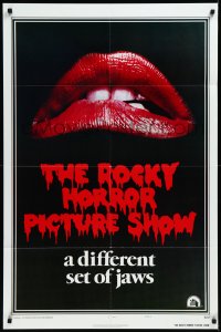 1a1336 ROCKY HORROR PICTURE SHOW int'l style A 1sh 1975 c/u lips image, a different set of jaws!
