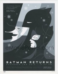 1a0447 BATMAN RETURNS signed 11x14 art print R2010 by artist Tom Whalen, Batman, Catwoman, Penguin!