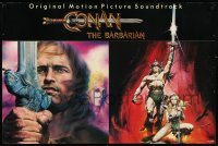 1a2346 CONAN THE BARBARIAN 24x36 music poster 1982 Schwarzenegger & Bergman by Casaro & one other!