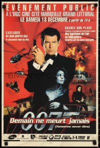 1a1838 TOMORROW NEVER DIES advance 16x24 French special poster 1997 Pierce Brosnan as James Bond!