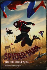 1a2636 SPIDER-MAN INTO THE SPIDER-VERSE int'l teaser DS 1sh 2018 Nicolas Cage in title role, cast!