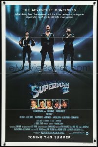 1a1366 SUPERMAN II teaser 1sh 1981 Christopher Reeve, Terence Stamp, great image of villains!