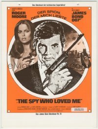 1a0484 SPY WHO LOVED ME 2-sided 10x13 Swiss poster 1977 Roger Moore as James Bond, sexy Barbara Bach