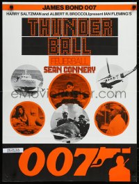 1a2373 THUNDERBALL Swiss R1970s Sean Connery as James Bond 007, different montage, English title!