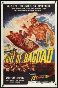 1a1375 THIEF OF BAGDAD 1sh R1947 Conrad Veidt, June Duprez, Rex Ingram, Sabu, fantasy!