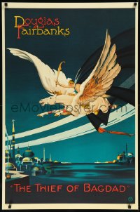 1a2321 THIEF OF BAGDAD S2 poster 2000 incredible fantasy art of Douglas Fairbanks flying on pegasus!