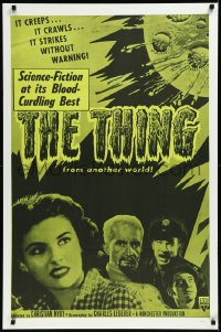 1a2674 THING 1sh R1957 Howard Hawks classic horror, it strikes without warning from another world!