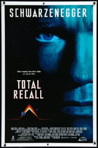 1a2342 TOTAL RECALL 27x41 video poster 1990 Paul Verhoeven, Arnold Schwarzenegger, Sharon Stone!