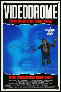 1a1386 VIDEODROME 1sh 1983 David Cronenberg, James Woods, huge c/u of Debbie Harry, sci-fi!