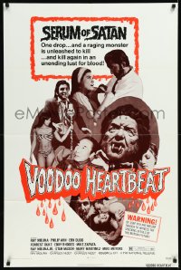 1a1389 VOODOO HEARTBEAT 1sh 1972 Ray Molina, wacky serum of Satan, unleashed to kill!