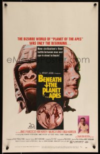 1a0224 BENEATH THE PLANET OF THE APES WC 1970 sci-fi sequel, what lies beneath may be the end!
