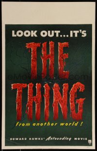 1a0255 THING WC 1951 Howard Hawks astounding classic horror from another world, rare!