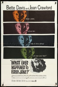 1a1393 WHAT EVER HAPPENED TO BABY JANE? 1sh 1962 Robert Aldrich, Bette Davis & Joan Crawford!