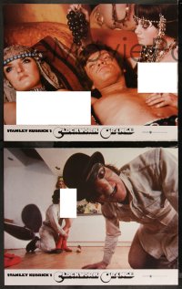 1a0914 CLOCKWORK ORANGE 8 int'l color 11x14 stills 1972 Stanley Kubrick classic, Malcolm McDowell!