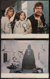 1a0985 STAR WARS 8 color 11x14 stills 1977 George Lucas classic, wonderful images with slugs!