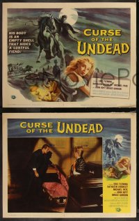 1a0917 CURSE OF THE UNDEAD 8 LCs 1959 Universal horror, border art by Reynold Brown, complete set!