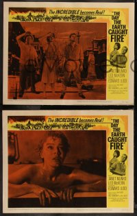 1a0919 DAY THE EARTH CAUGHT FIRE 8 LCs 1962 Val Guest, jolting events of tomorrow, complete set!