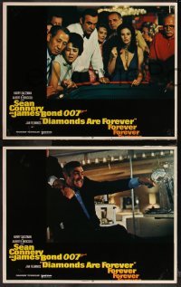 1a0922 DIAMONDS ARE FOREVER 8 int'l LCs 1971 Sean Connery as James Bond, Jill St. John, complete set!