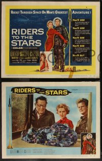 1a0977 RIDERS TO THE STARS 8 LCs 1954 rocket through space on man's greatest adventure, cool images!