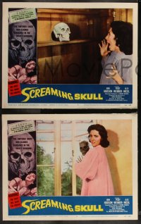 1a0980 SCREAMING SKULL 8 LCs 1958 AIP, the tortured ghost who claimed vengeance on the bride!